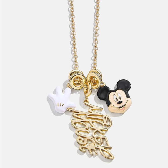 BaubleBar Disney Mickey Mouse Cluster Charm Necklace NWT - Picture 1 of 5